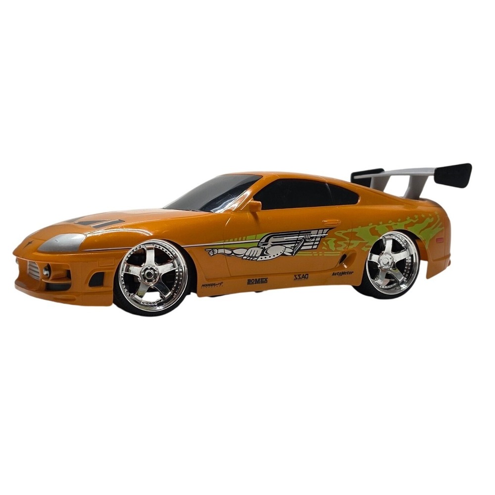 Jada Toys Fast & Furious 1995 Toyota Supra RC Car Orange 97582 1:16 No Remote